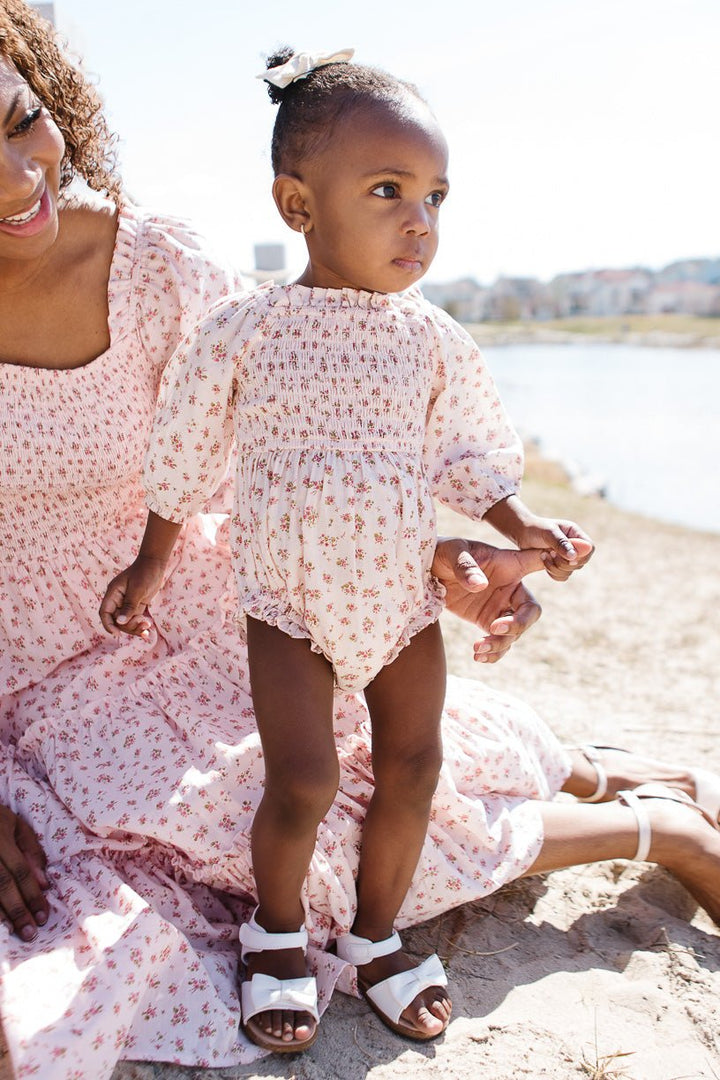 Baby Madeline Romper In Pink-Baby