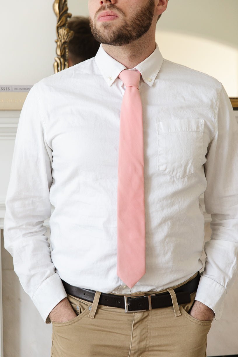 Max Mens Tie in Spring Pink-Adult