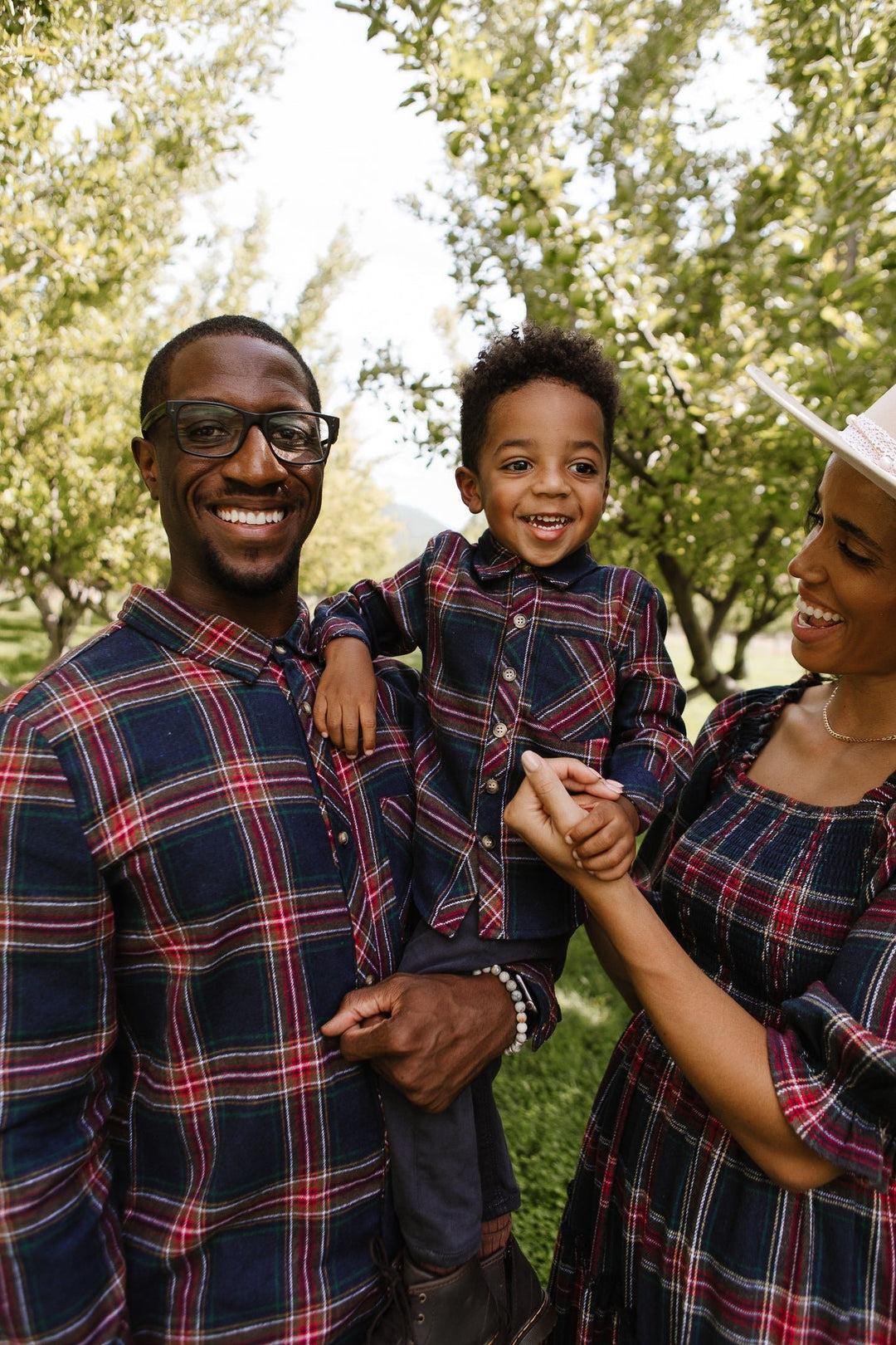 Madeline Boy's Shirt in Navy Plaid - FINAL SALE-Mini