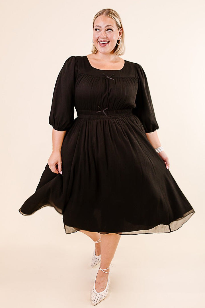 Do-Re-Mi Dress in Black - FINAL SALE-Adult