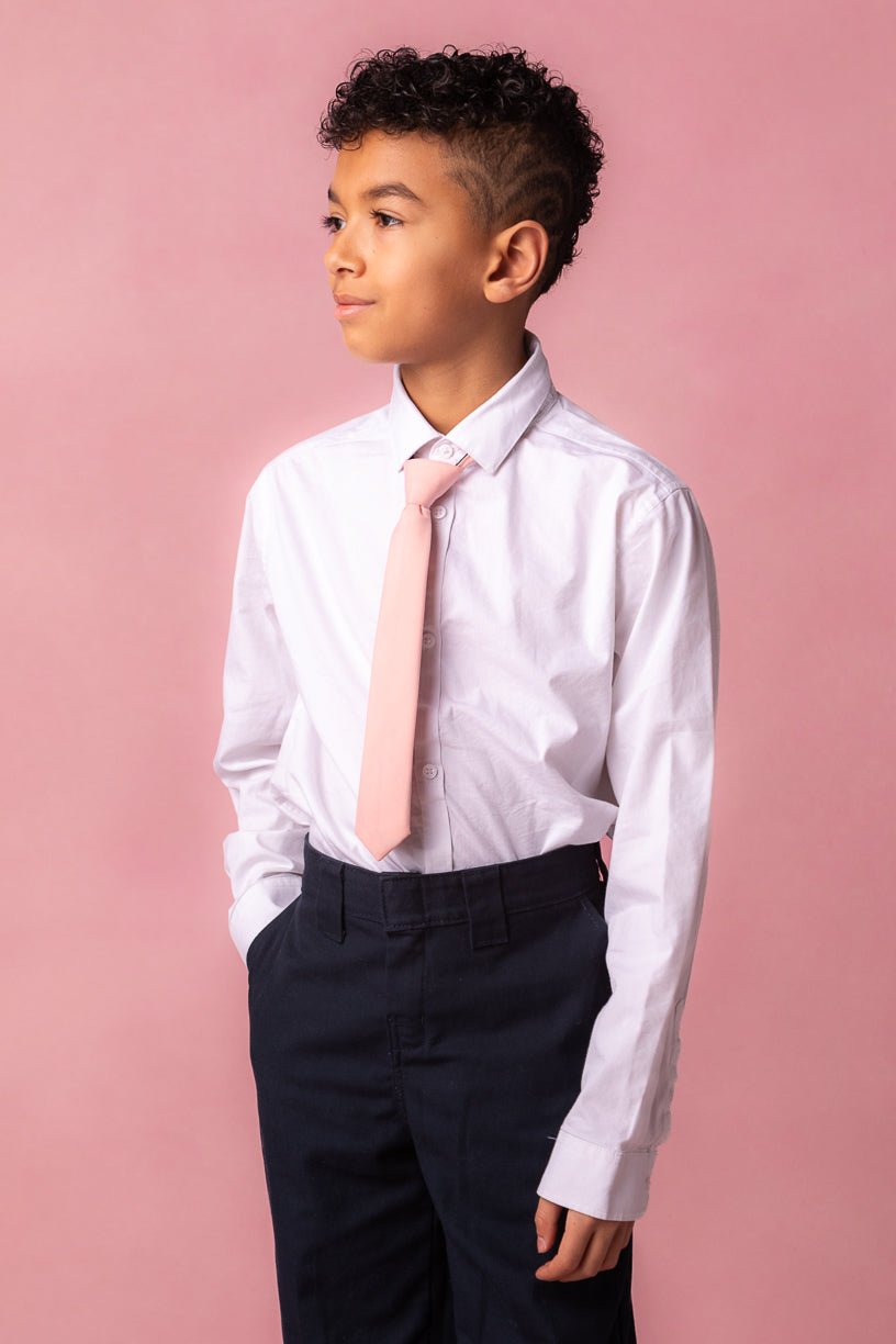 Max Boys Tie in Spring Pink-Mini