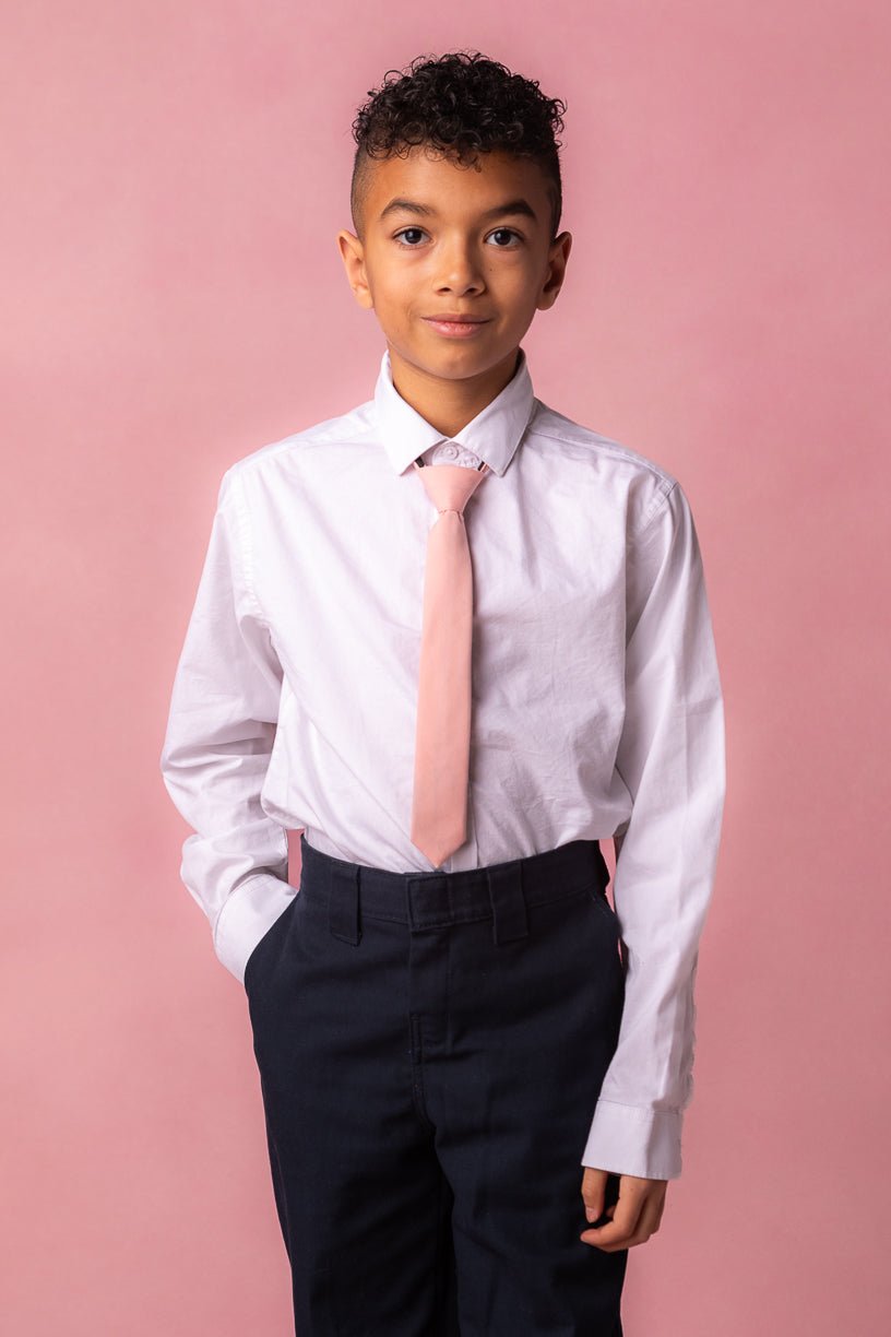 Max Boys Tie in Spring Pink-Mini