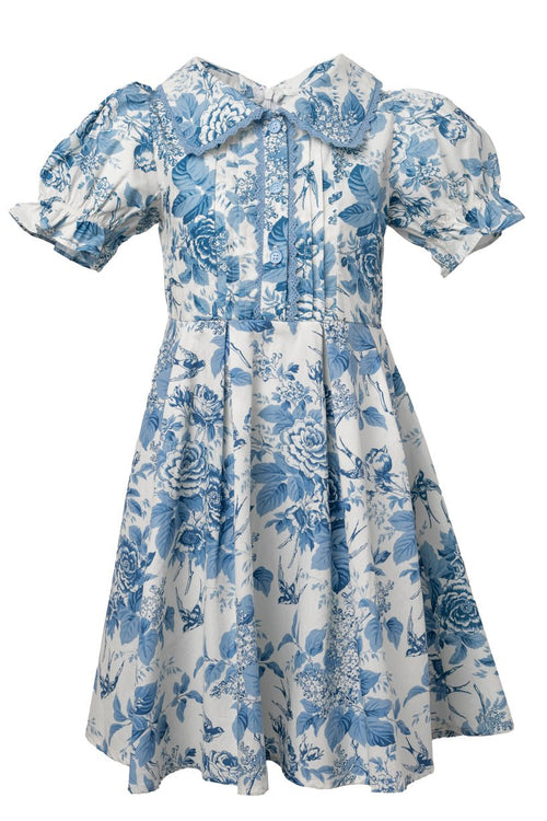 Mini Sophia Dress in Blue Floral