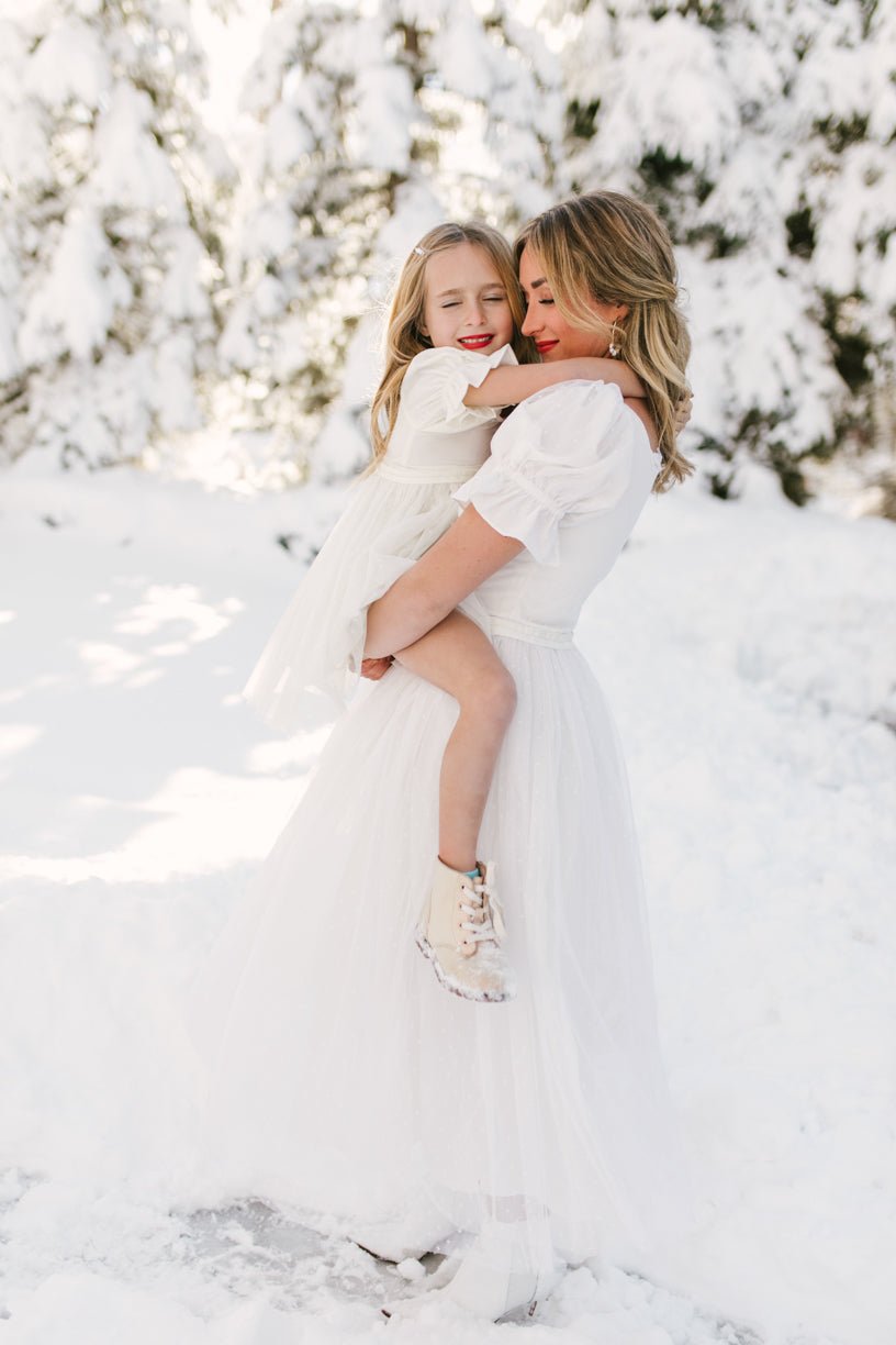 Ballerina Dress in White-Adult