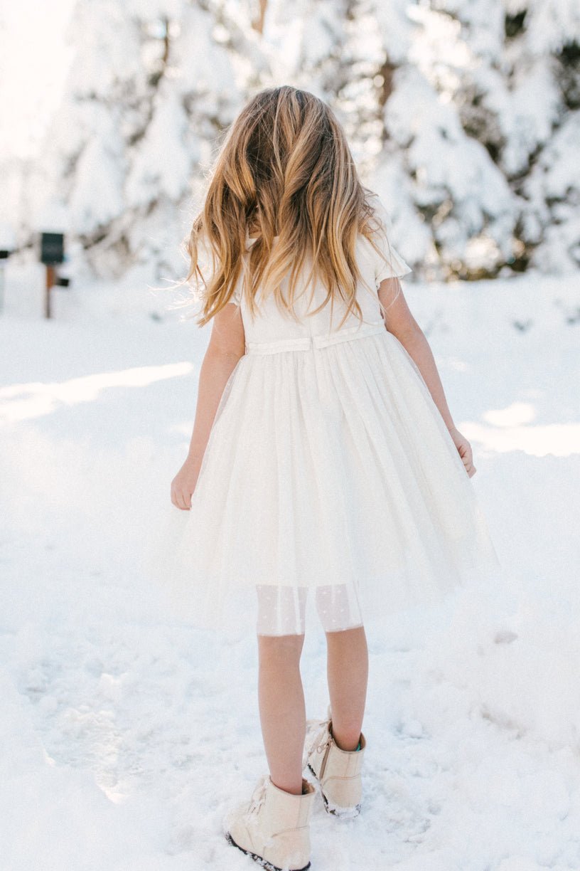 Mini Ballerina Dress in White-Mini