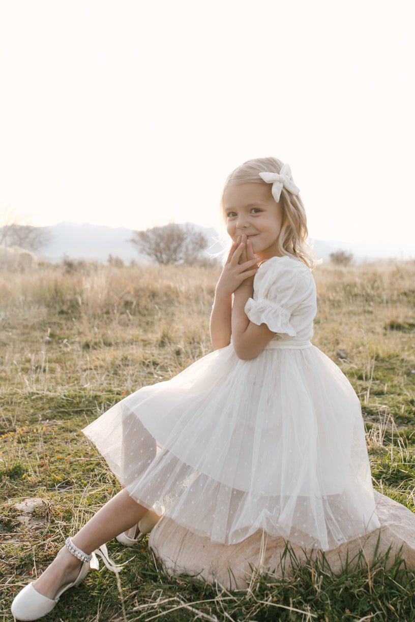 Mini Ballerina Dress in White-Mini