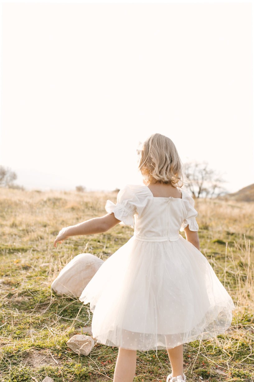 Mini Ballerina Dress in White-Mini