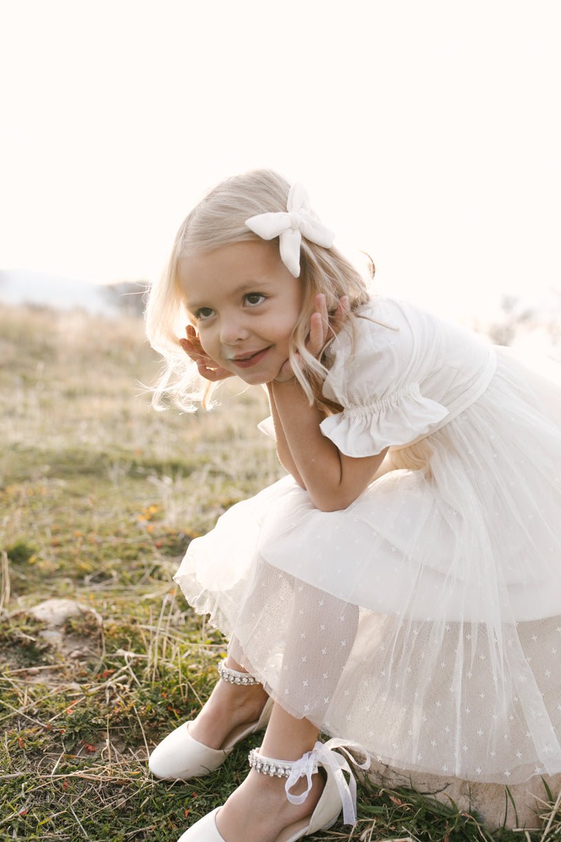 Mini Ballerina Dress in White-Mini