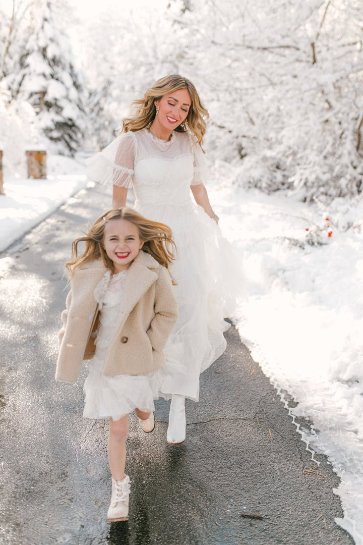 Whimsical Dress in White-Adult