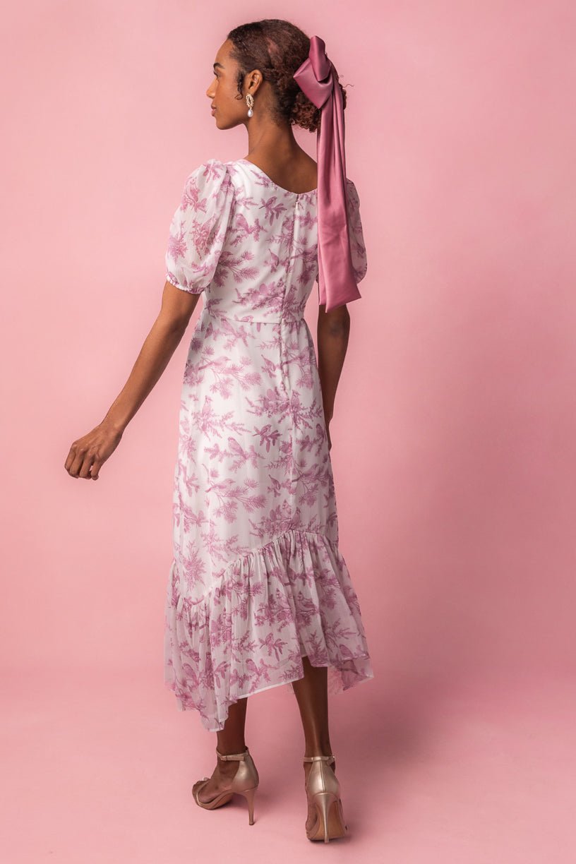 Wren Dress in Pink Toile-Adult