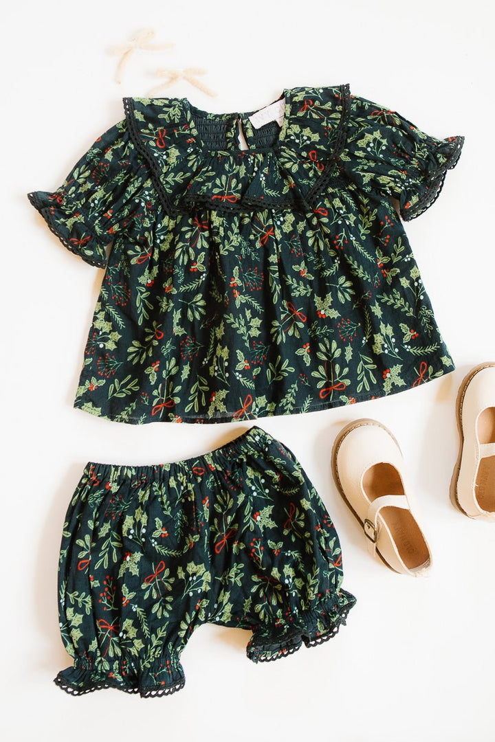 Baby Gracie Dress Set in Holly - FINAL SALE-Baby