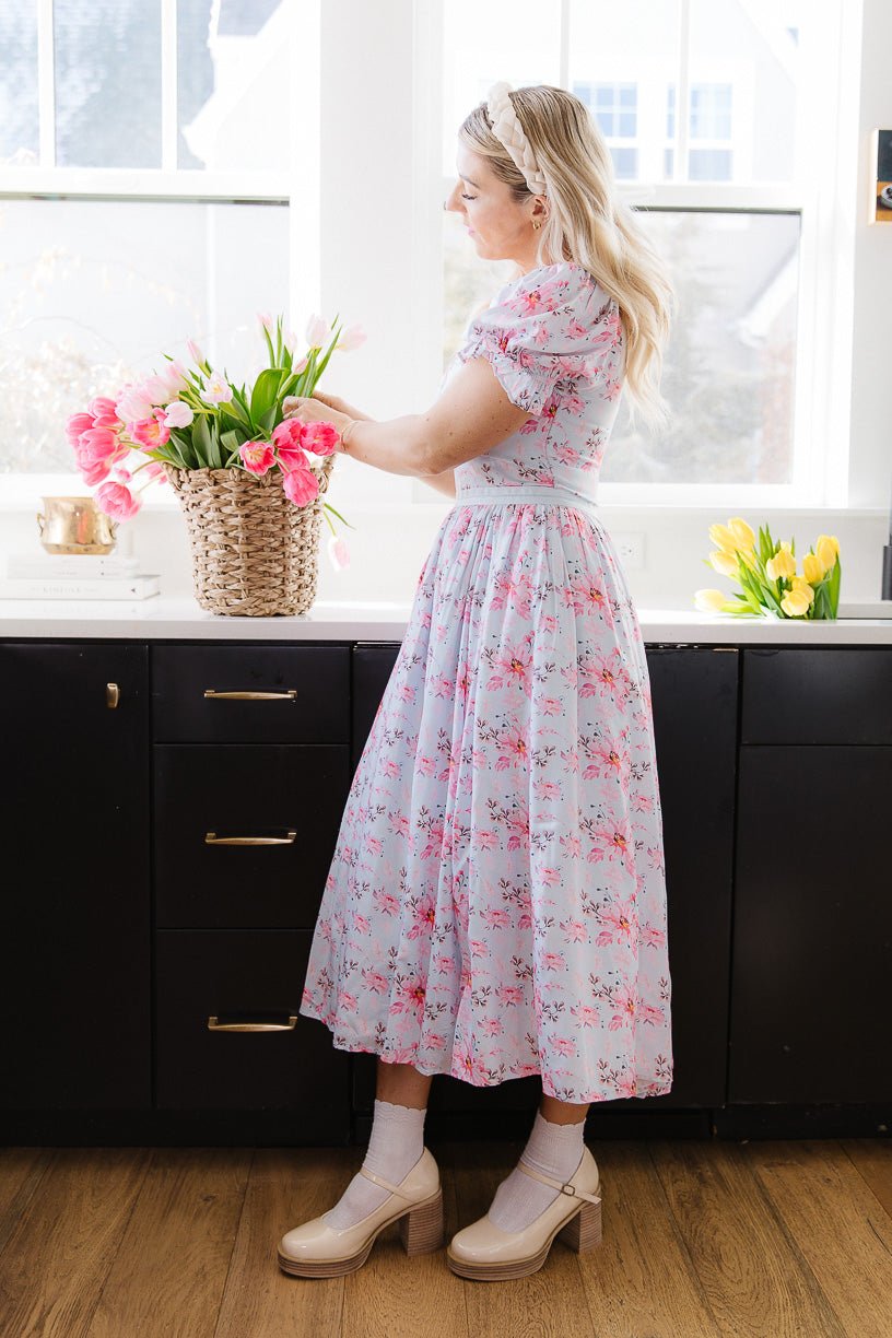 Ballerina Dress in Pink Blossom - FINAL SALE-Adult