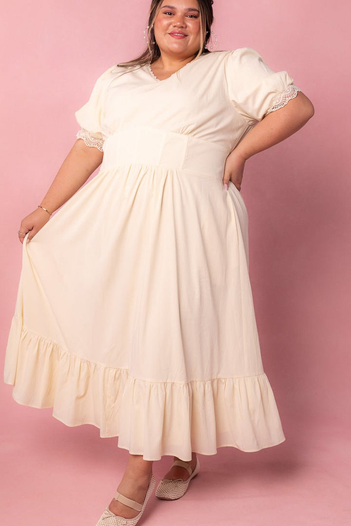 Brooke Dress in Ivory-Adult