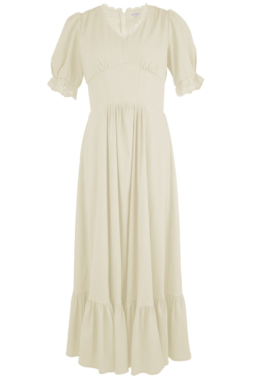 Brooke Dress in Ivory-Adult