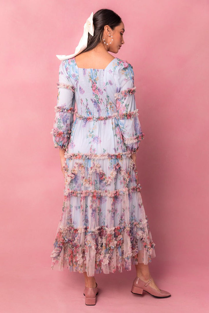 Catherine Dress in Blue Floral-Adult