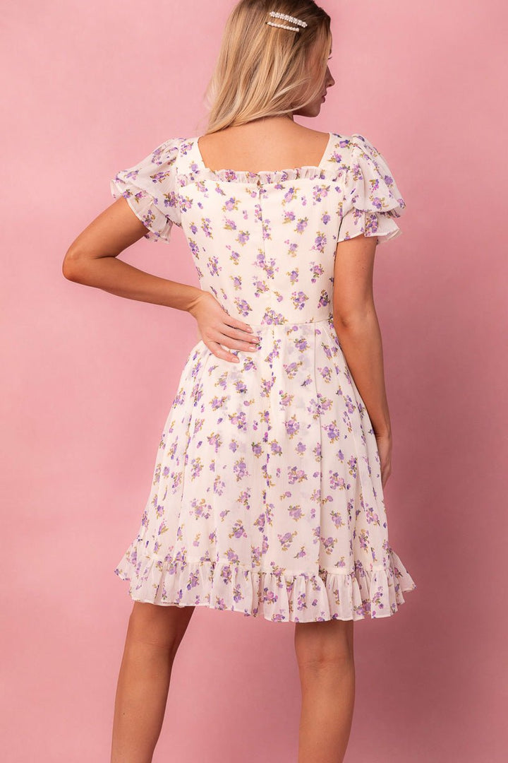 Dolly Dress in Violet Rose-Adult