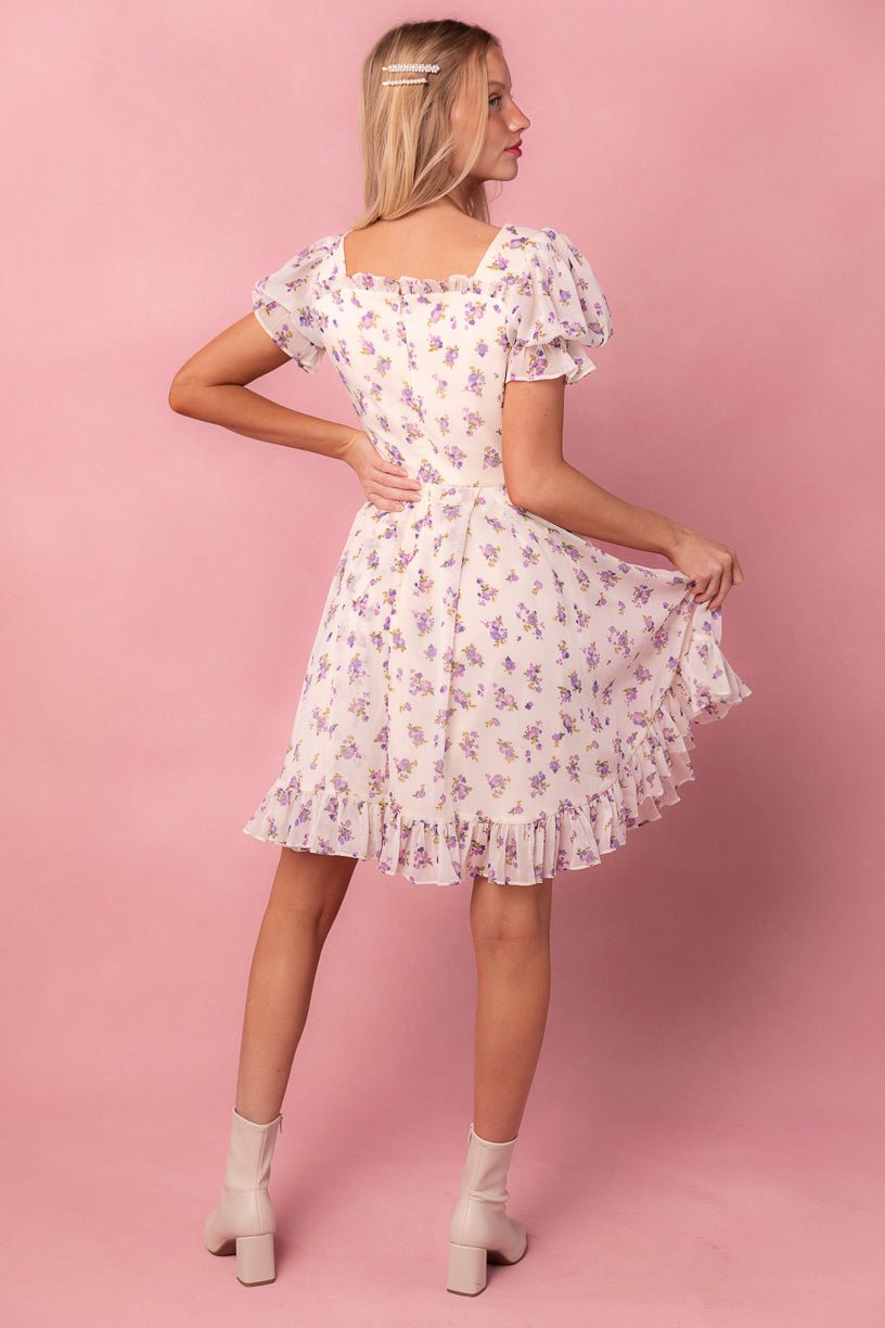 Dolly Dress in Violet Rose-Adult