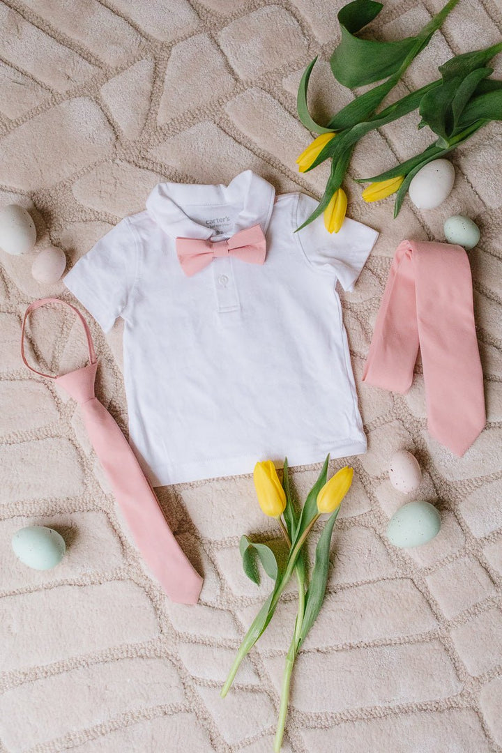 Max Boys Tie in Spring Pink-Mini