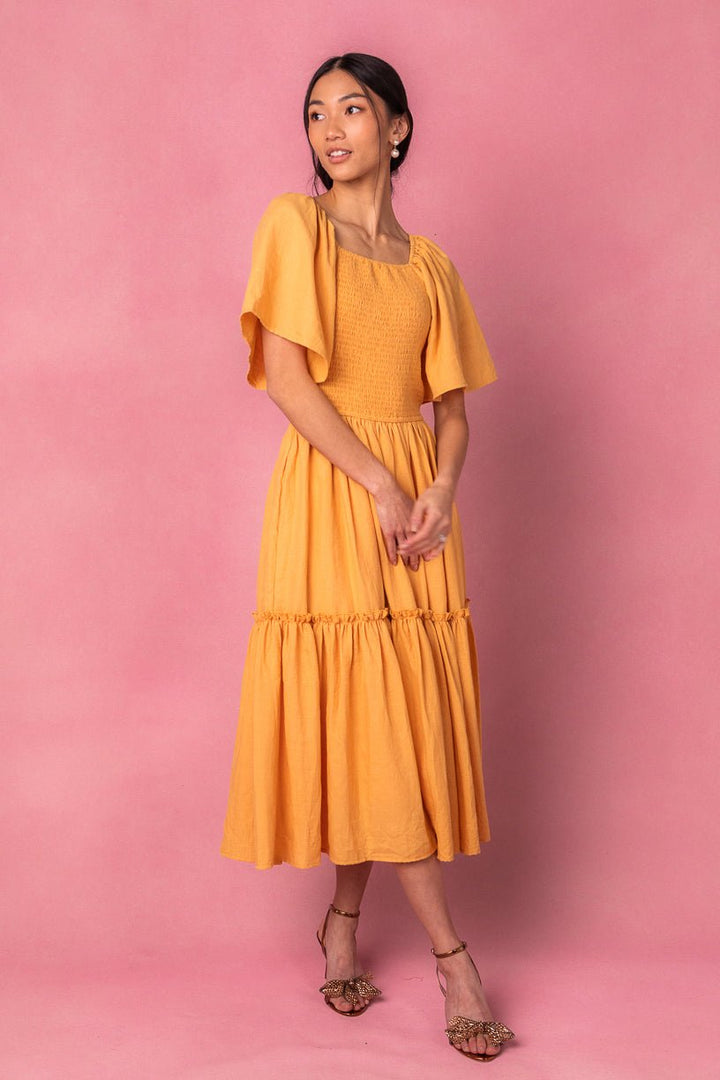 Lennon Dress in Mustard - FINAL SALE