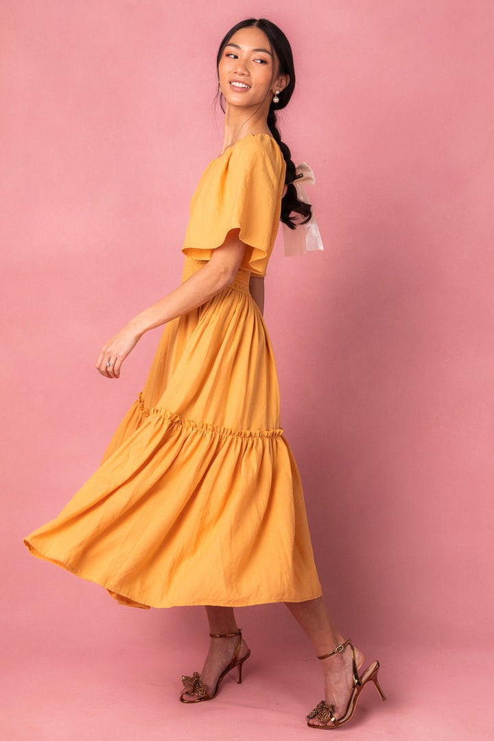 Lennon Dress in Mustard - FINAL SALE