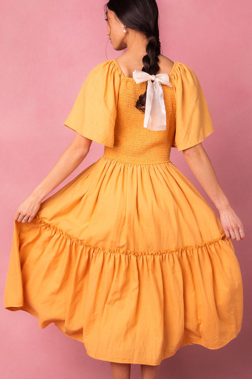 Lennon Dress in Mustard - FINAL SALE