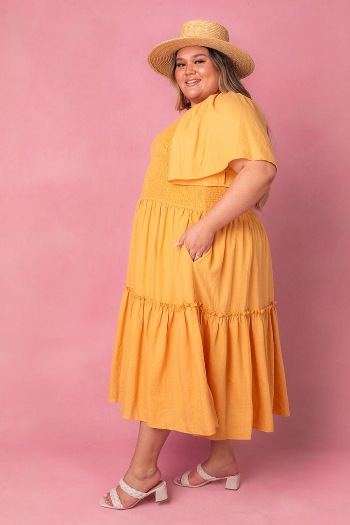 Lennon Dress in Mustard - FINAL SALE