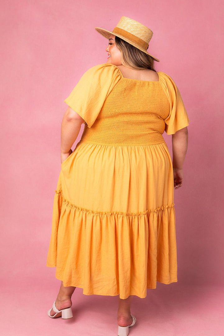 Lennon Dress in Mustard - FINAL SALE