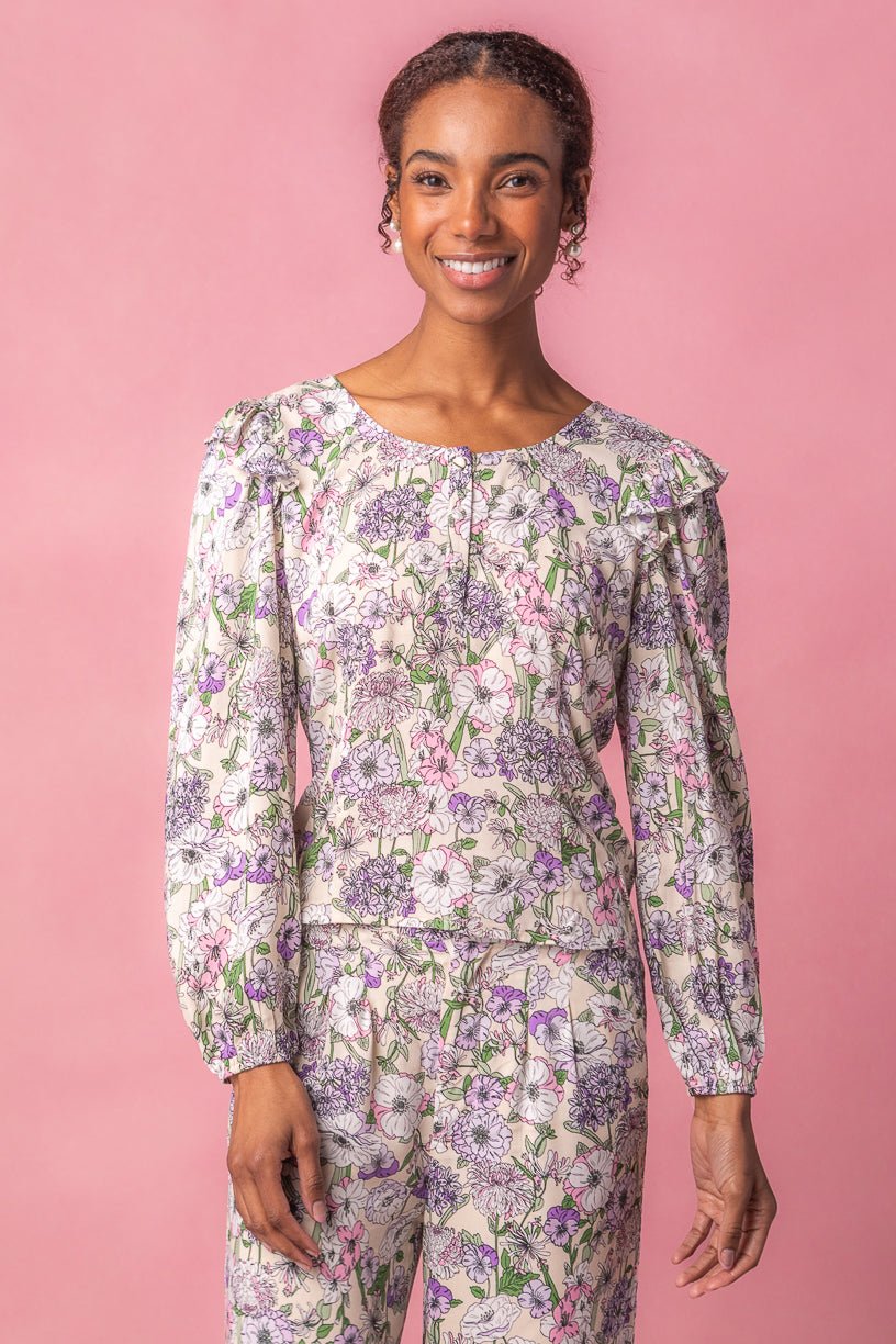 Lo Blouse in Floral Bloom-Adult