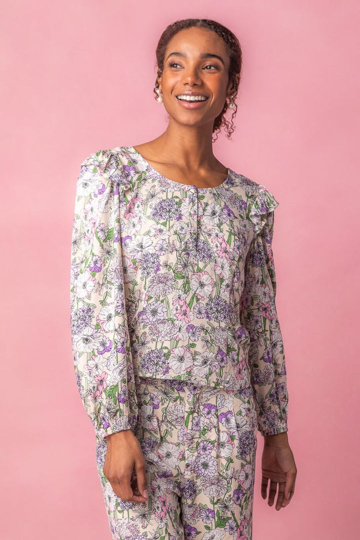 Lo Blouse in Floral Bloom-Adult