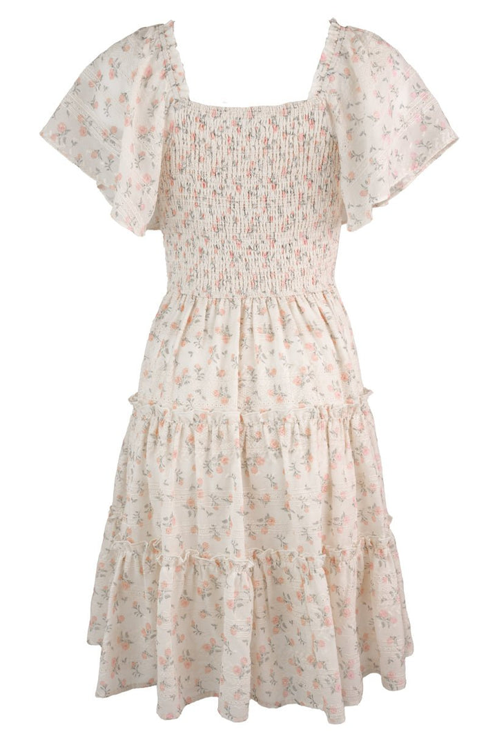 Madison Dress in Eyelet Floral-Adult