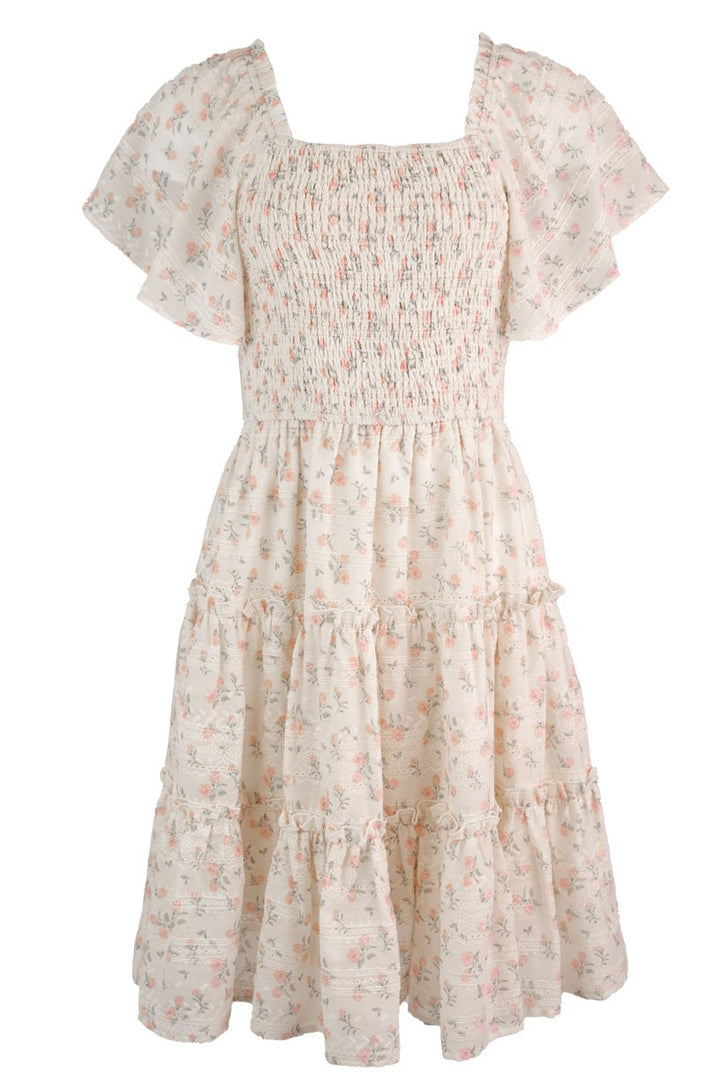 Madison Dress in Eyelet Floral-Adult