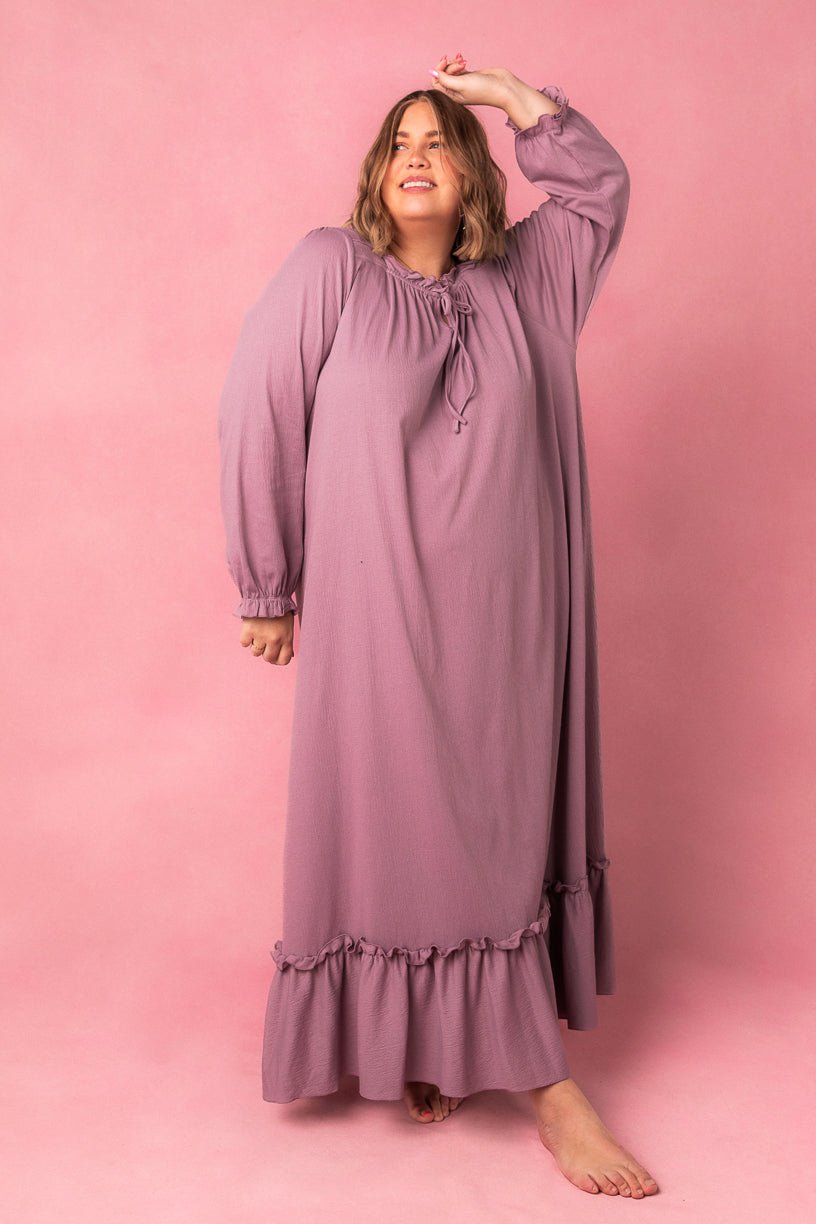 Petra Long Sleeve Dress in Purple - FINAL SALE