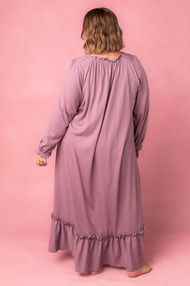 Petra Long Sleeve Dress in Purple - FINAL SALE