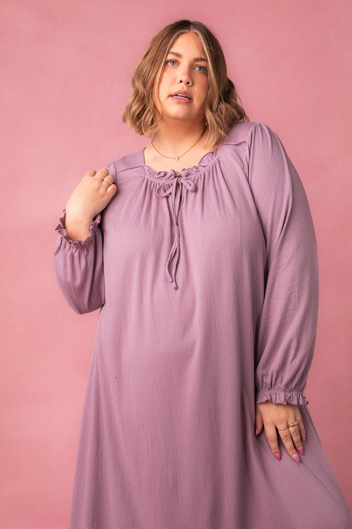 Petra Long Sleeve Dress in Purple - FINAL SALE