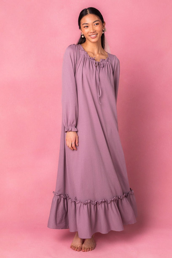 Petra Long Sleeve Dress in Purple - FINAL SALE