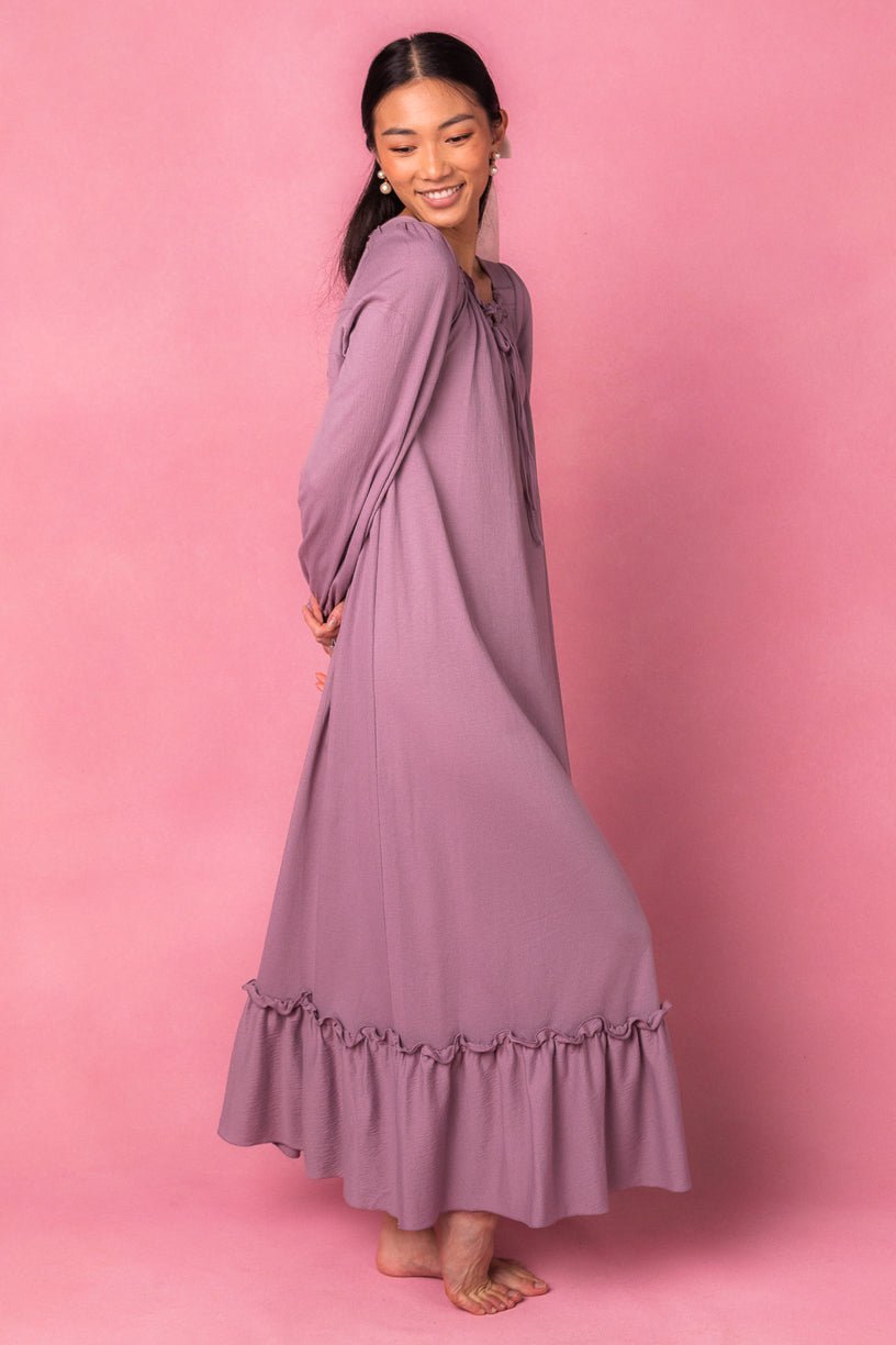 Petra Long Sleeve Dress in Purple - FINAL SALE