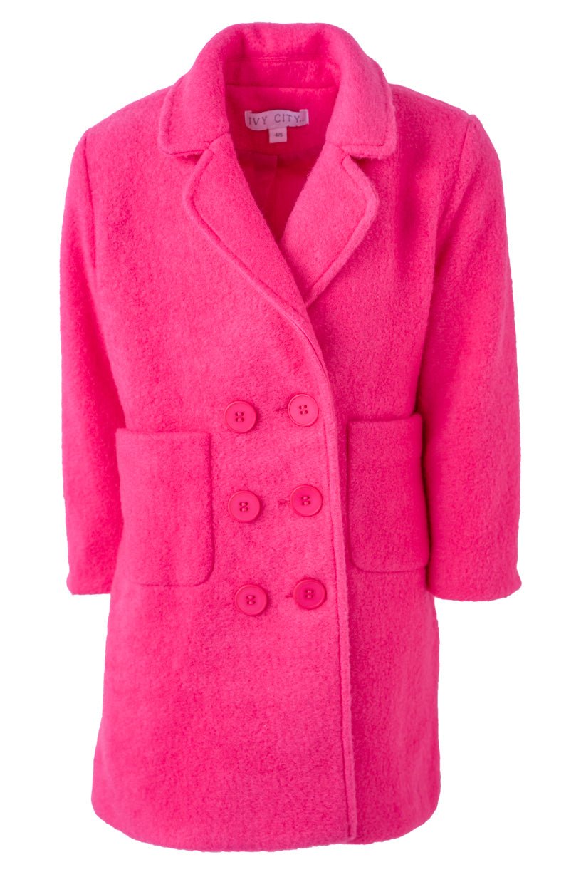 Mini Polly Coat in Hot Pink-Mini