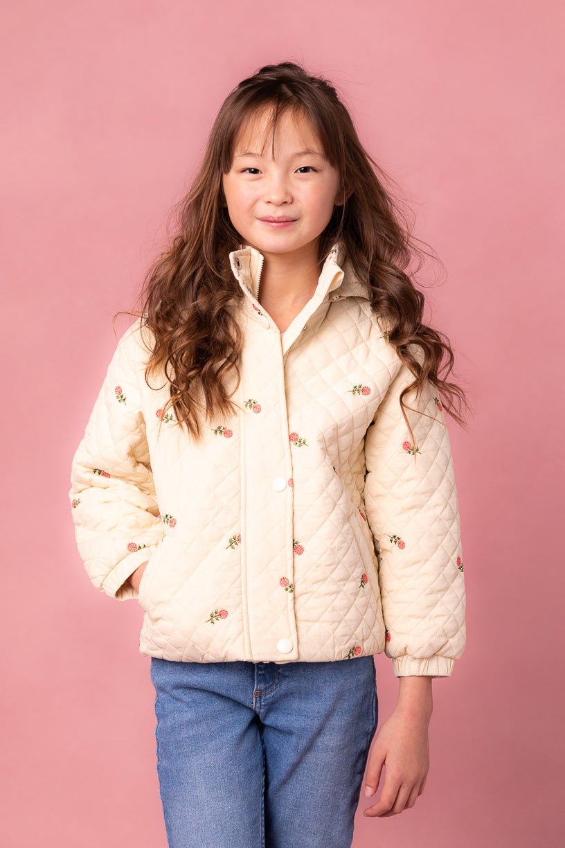 Mini Quilted Jacket in Delicate Zinnia-Mini