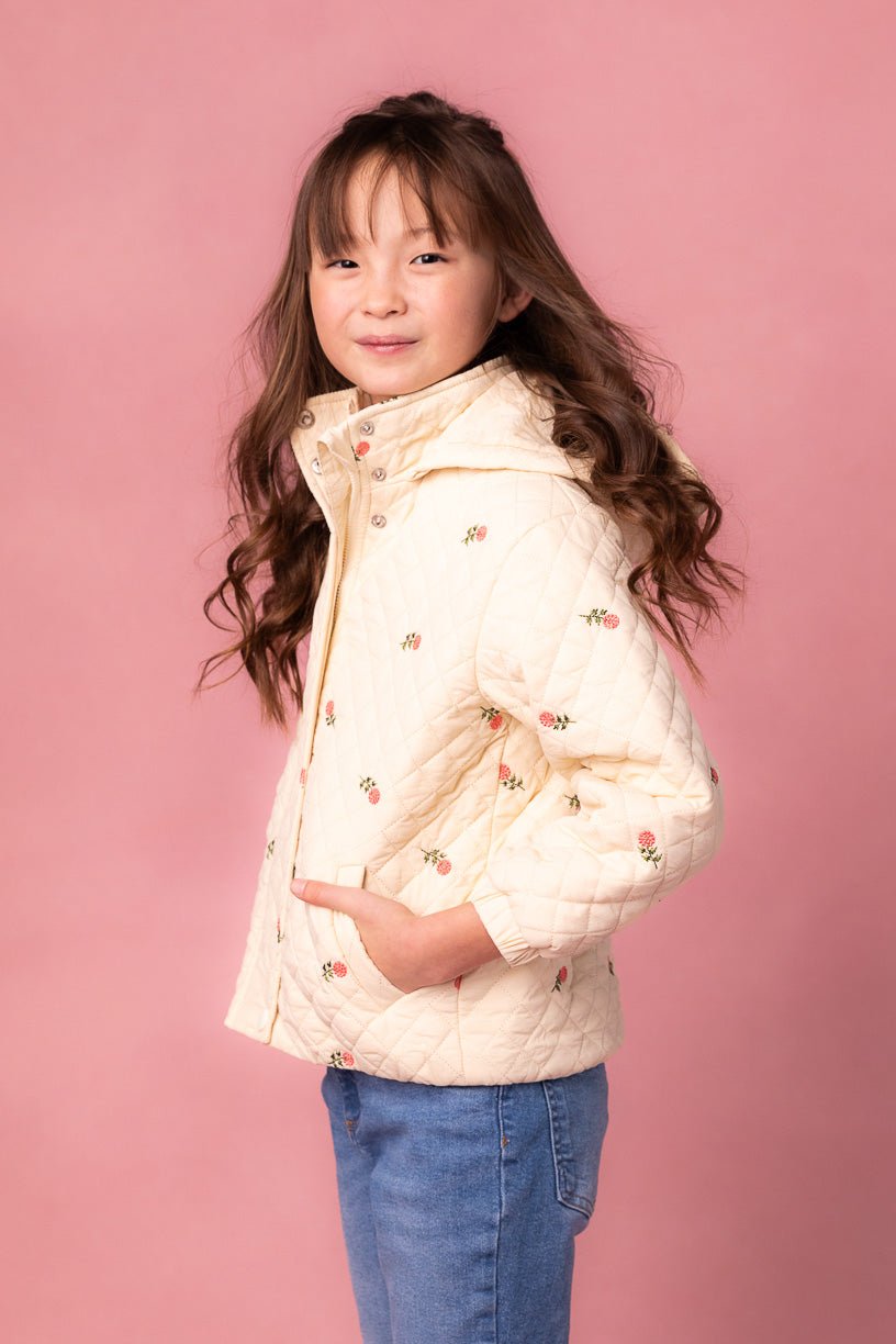 Mini Quilted Jacket in Delicate Zinnia-Mini