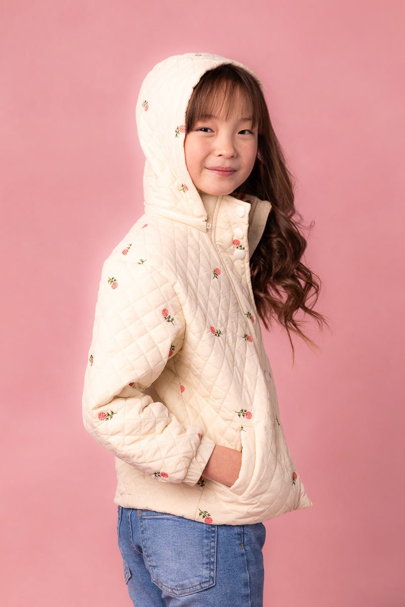 Mini Quilted Jacket in Delicate Zinnia-Mini