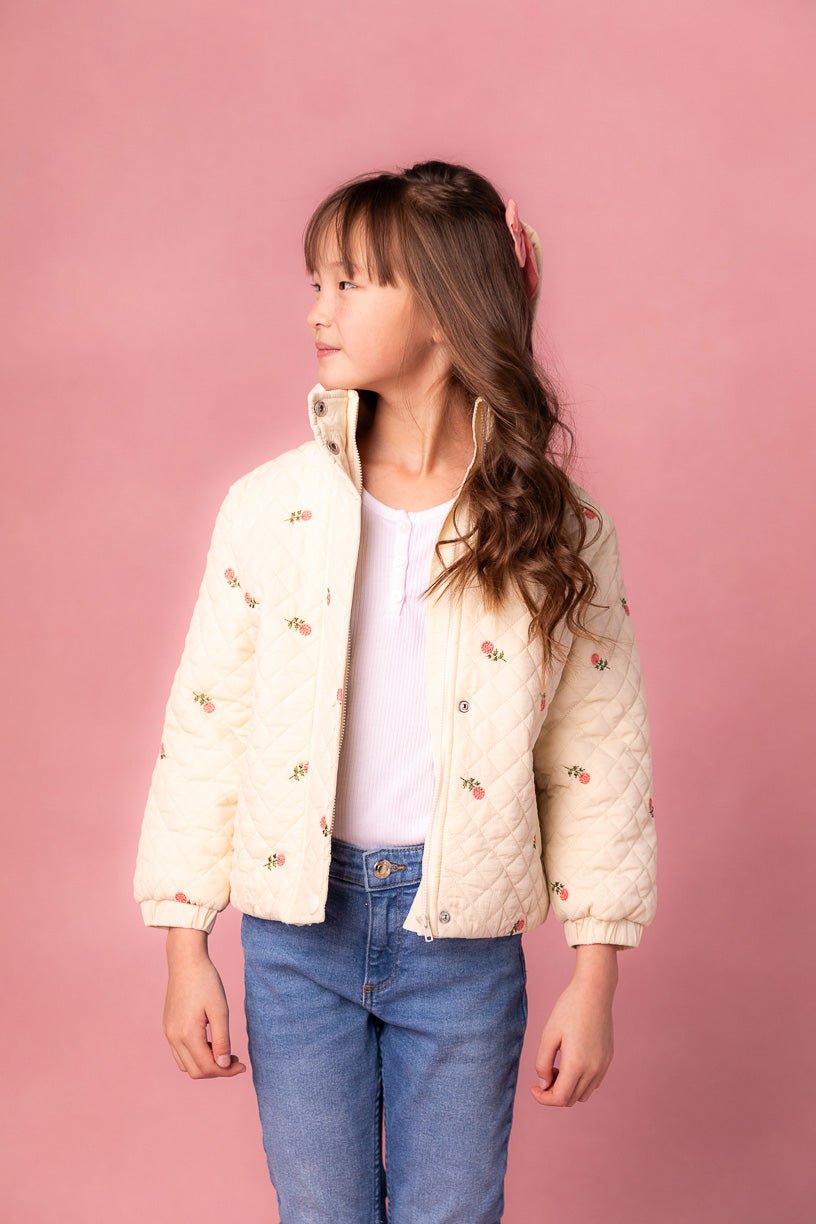 Mini Quilted Jacket in Delicate Zinnia-Mini