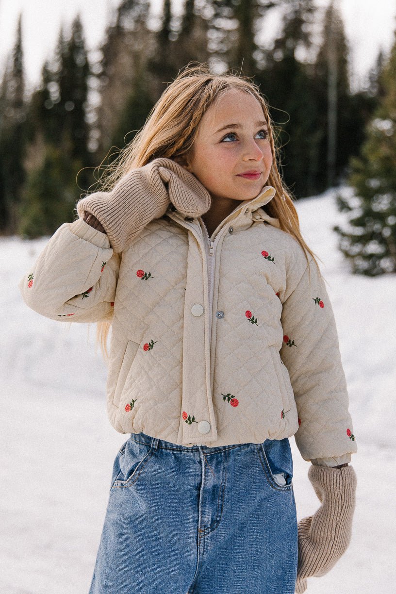 Mini Quilted Jacket in Delicate Zinnia-Mini