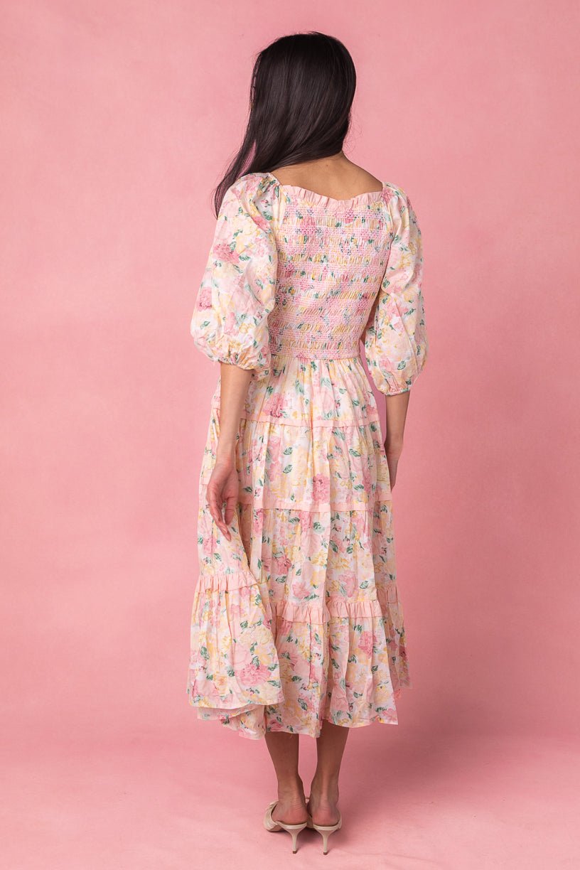 Roselyn Dress in Pastel Floral-Adult