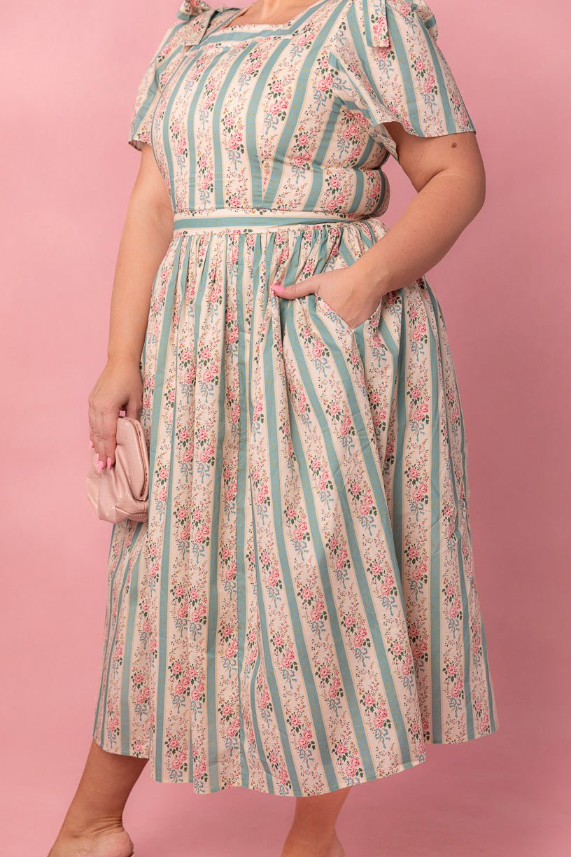 Sonnet Midi Dress in Vintage Rose-Adult