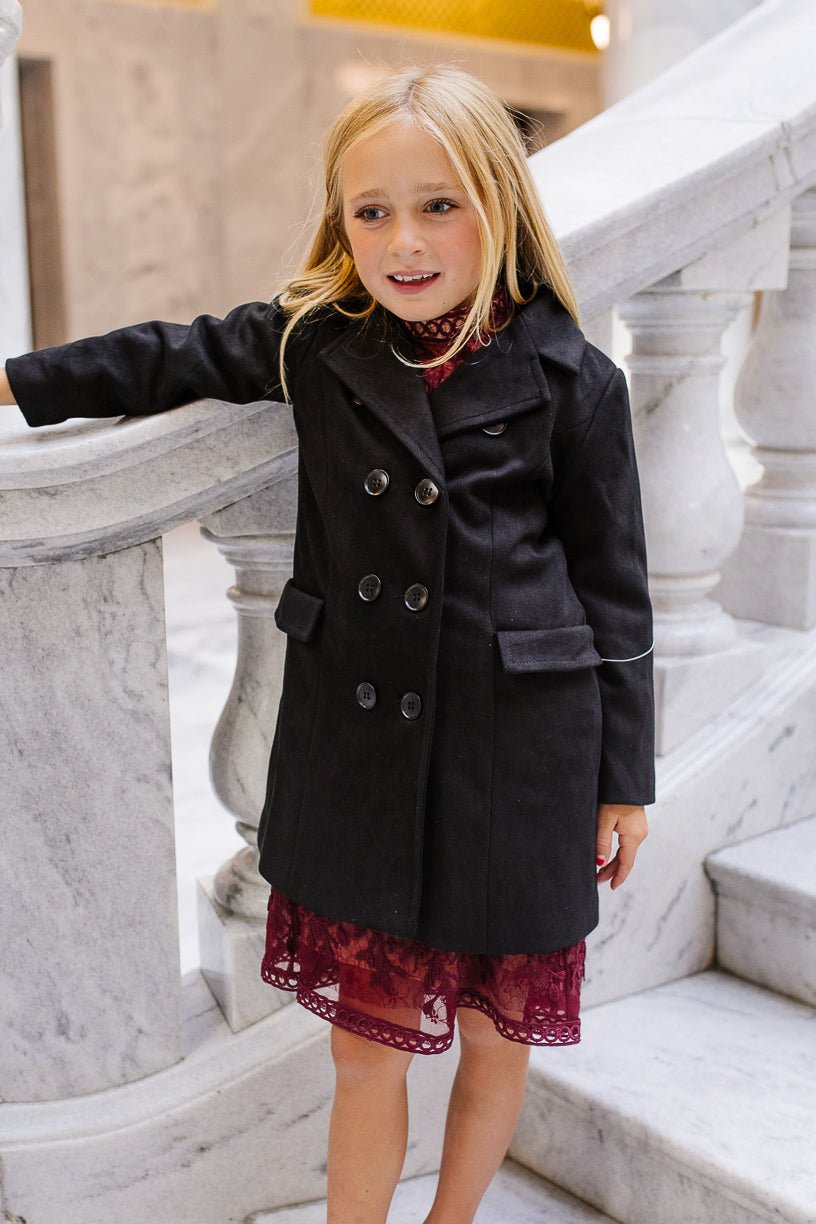 Mini Tabitha Coat in Black Suede - FINAL SALE-Mini