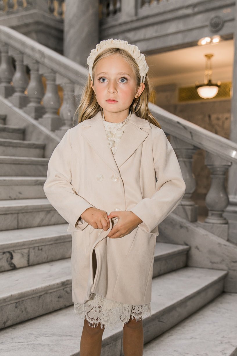 Mini Tabitha Coat in Cream Suede - FINAL SALE-Mini