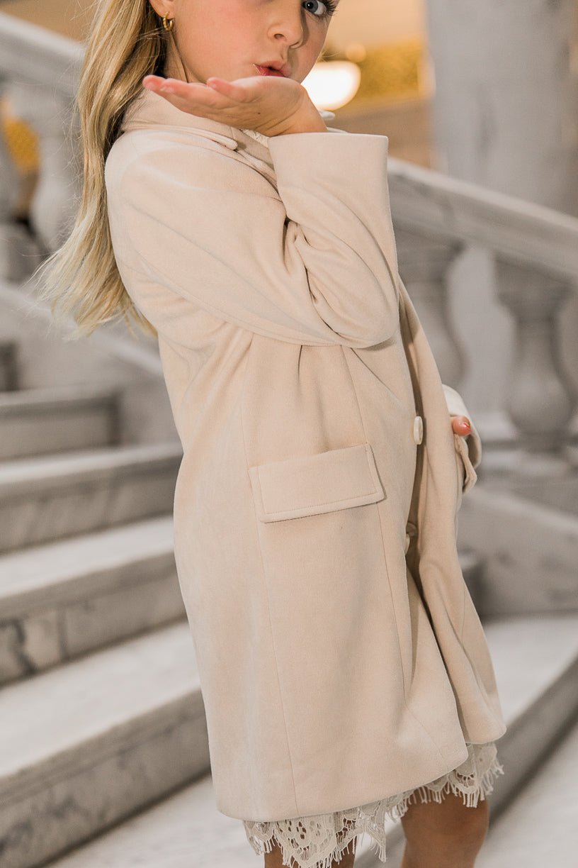 Mini Tabitha Coat in Cream Suede - FINAL SALE-Mini