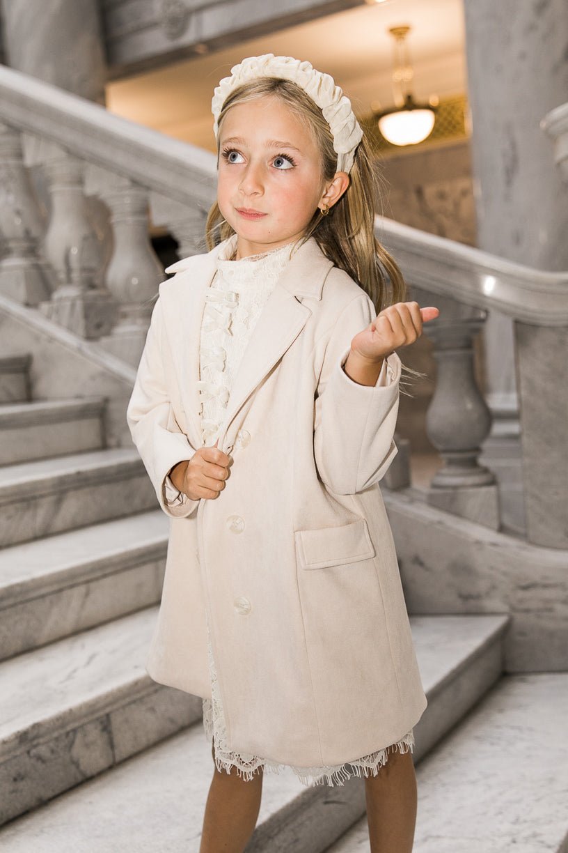 Mini Tabitha Coat in Cream Suede - FINAL SALE-Mini