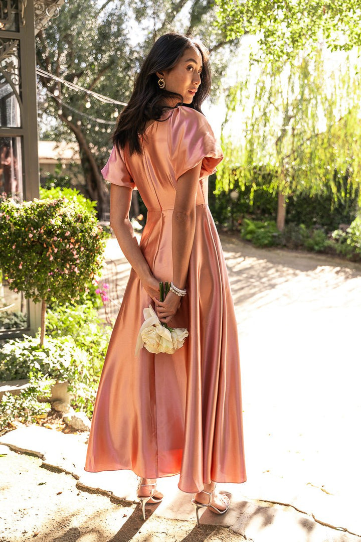 Tessie Dress in Apricot Crush-Adult