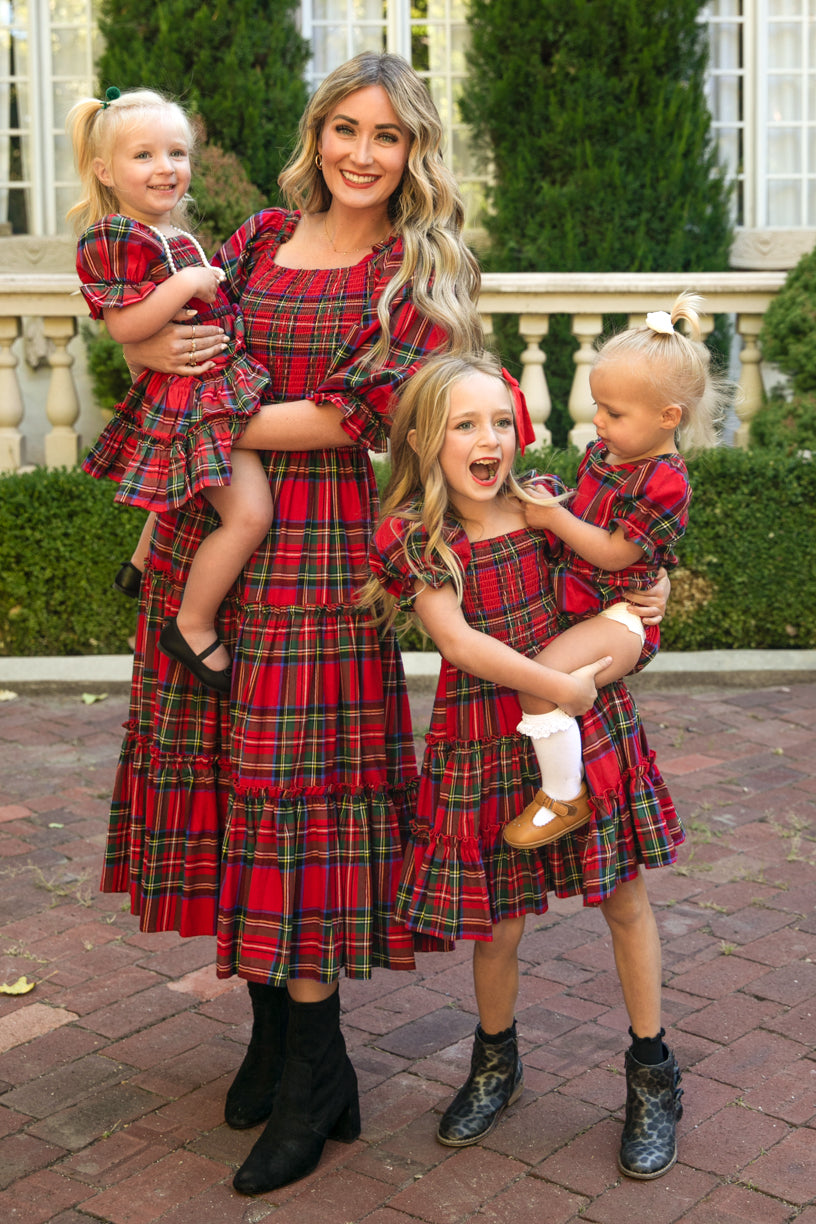 Mini Madeline Dress in Holiday Plaid